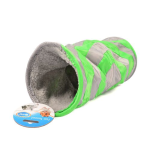 DUVO+ Mäkký hrací tunel pre drobné hlodavce 35cm sivý/zelený